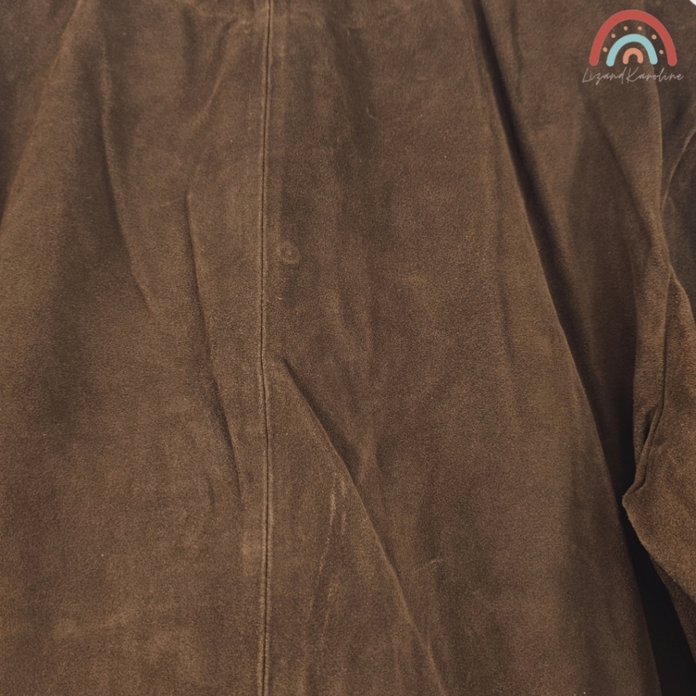 New! Madewell Boxy Crop Jacket in Suede Dark Roast Suede - Picture 14 of 16